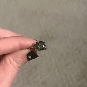 Elegant Silver Ring with Mystic Topez Stone